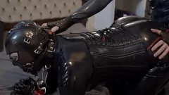 Play Latex Clad Master and Slave in Hardcore Rubber Play Session