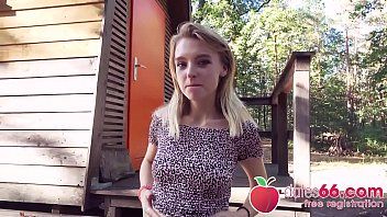 Play The blonde hung in public and taken to his house for hardcore sex in her pussy